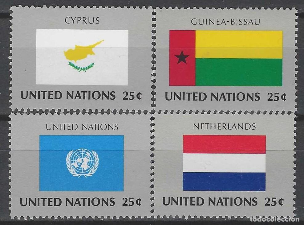 Sellos: NACIONES UNIDAS NUEVA YORK 1989 - BANDERAS, S.COMPLETA - MSG