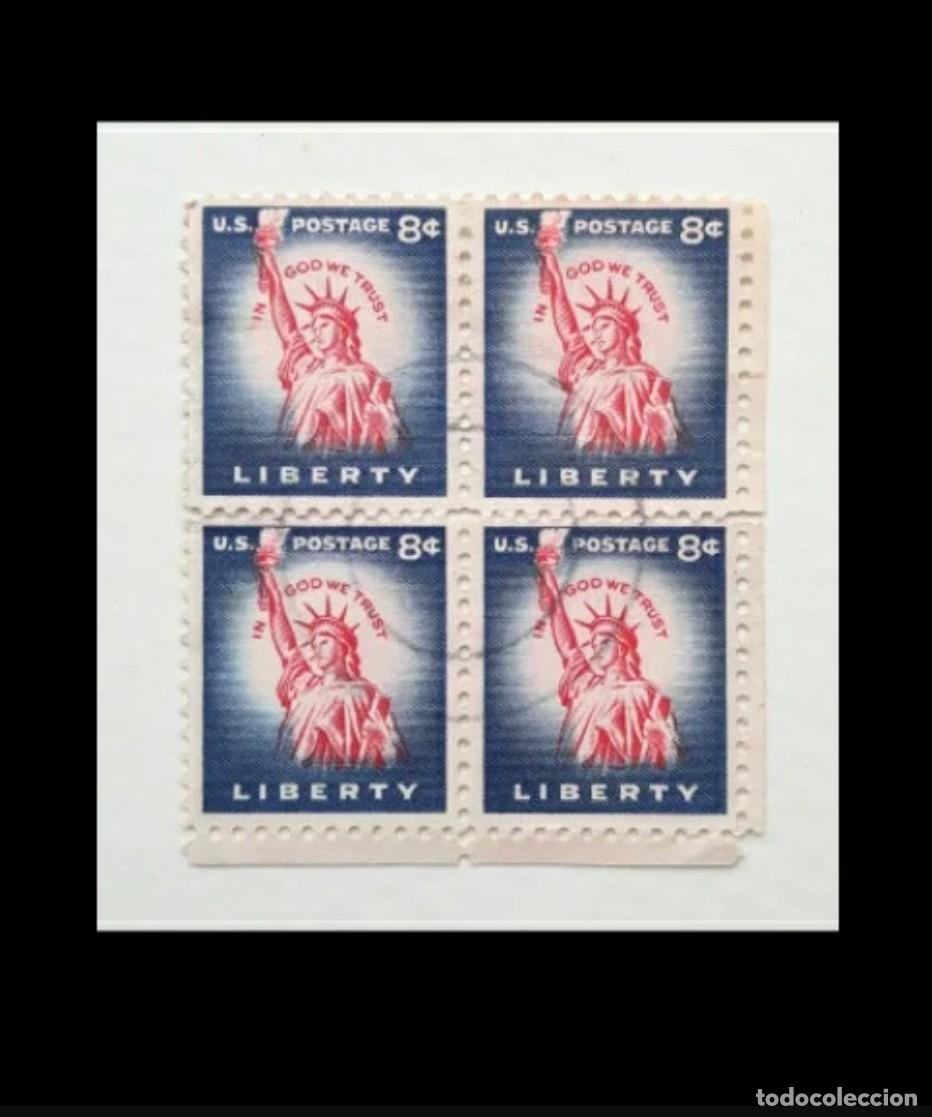 Sellos: 4 sellos USA 8 centavos