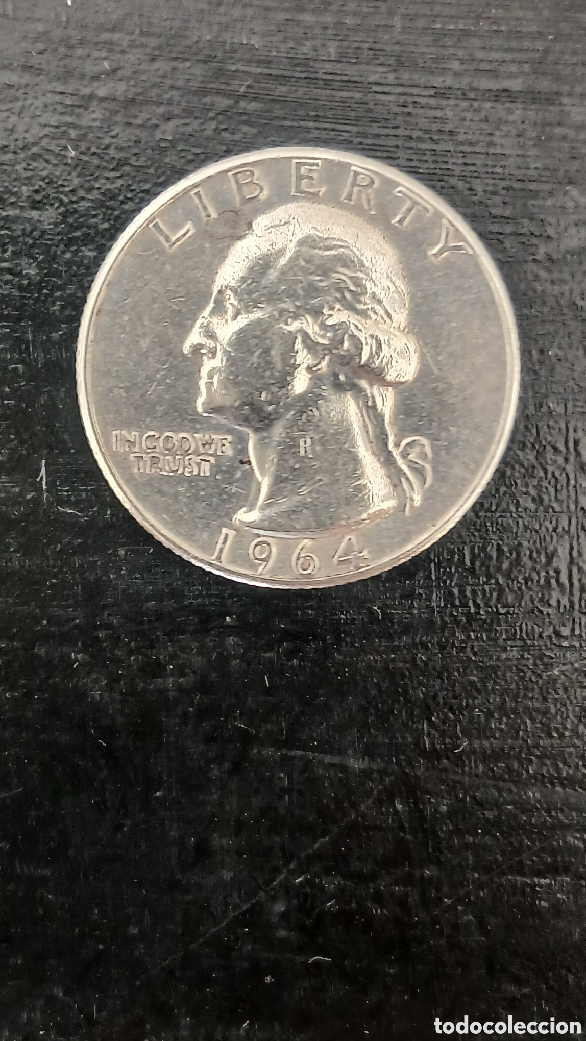 Sellos: Cuarto de D&oacute;lar Washington - 1964.PLATA.0.900
