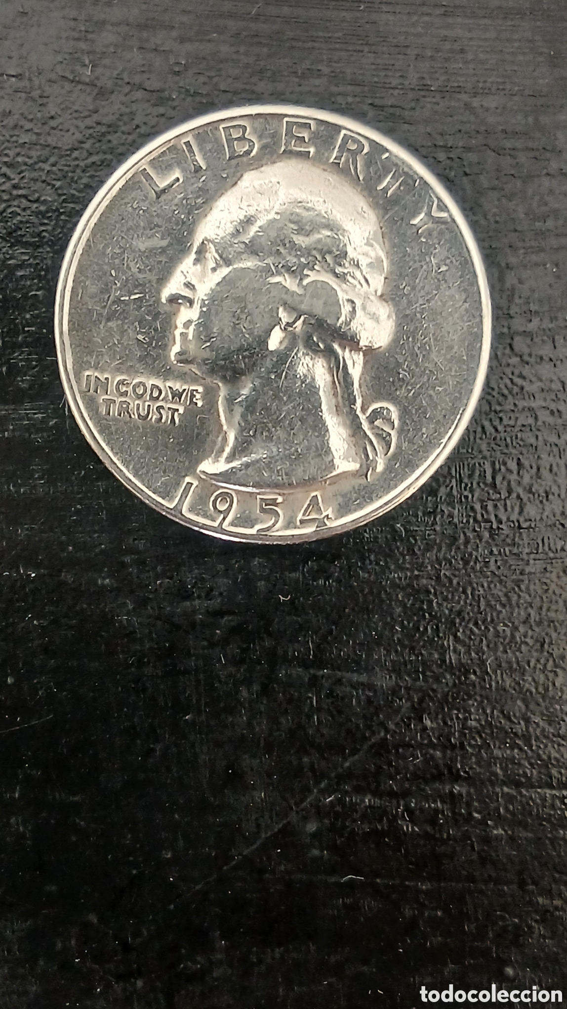 Sellos: Cuarto de D&oacute;lar Washington - 1954.PLATA.0.900