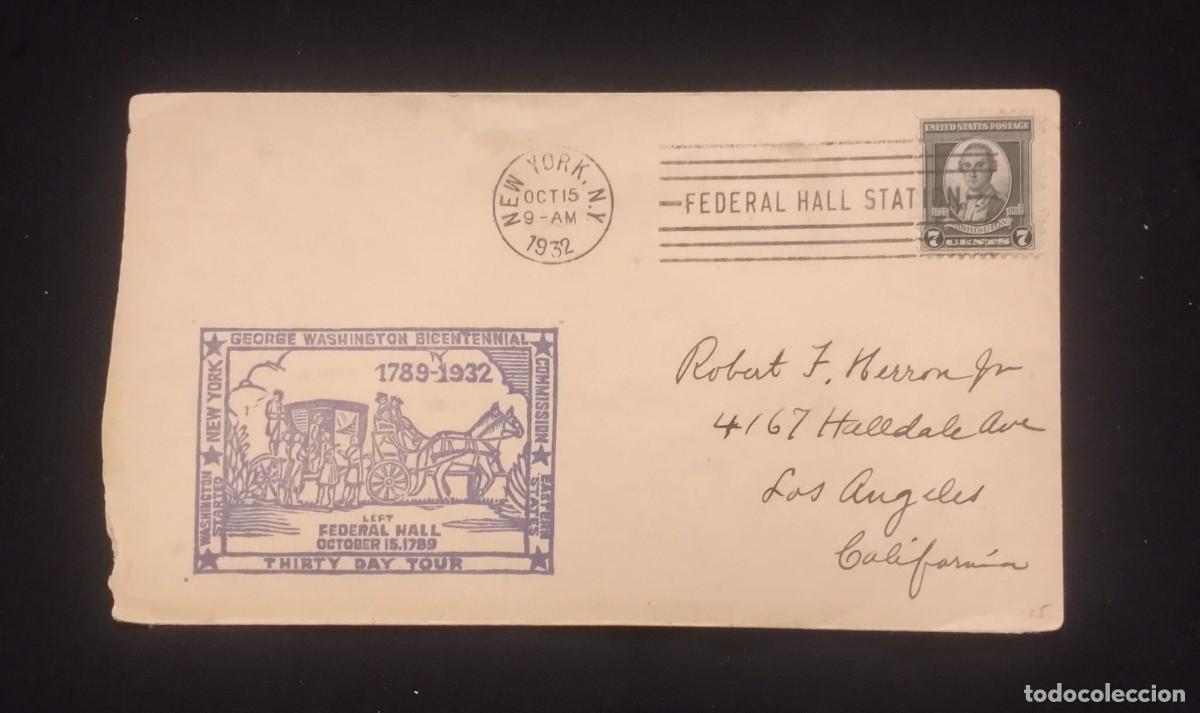 Sellos: TS) 1932 UNITED STATES, SLOGAN CANCELLATION,WITH THE CENTENARY OF THE BIRTH OF GEORGE WASHINGTON.