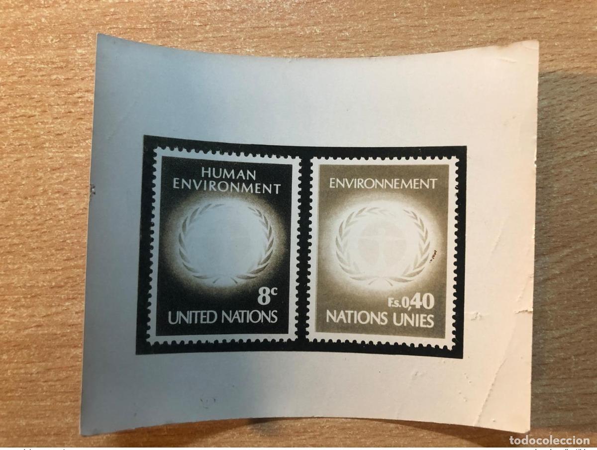 Sellos: Naciones Unidas Ginebra ONU 1972 - Prueba fotogr&aacute;fica del entorno humano