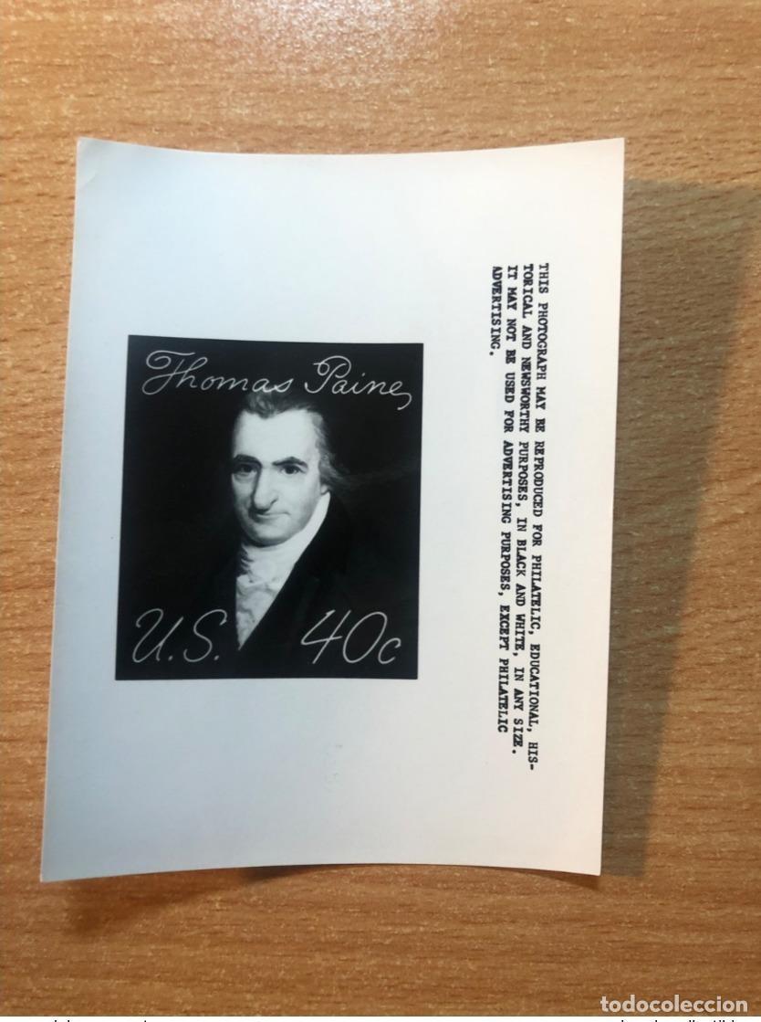 Sellos: USPS de los Estados Unidos - Ensayo publicitario impreso con fotograf&iacute;as Kodak Thomas Paine