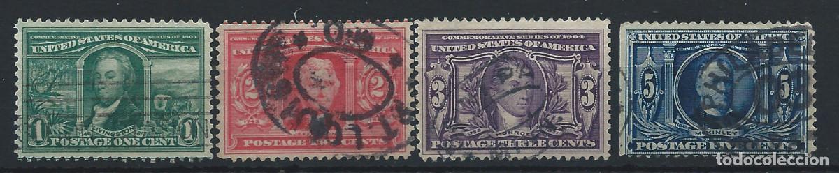 Sellos: &Eacute;tats-Unis N&deg;159/62 Obl (FU) 1904 - Effigies divers