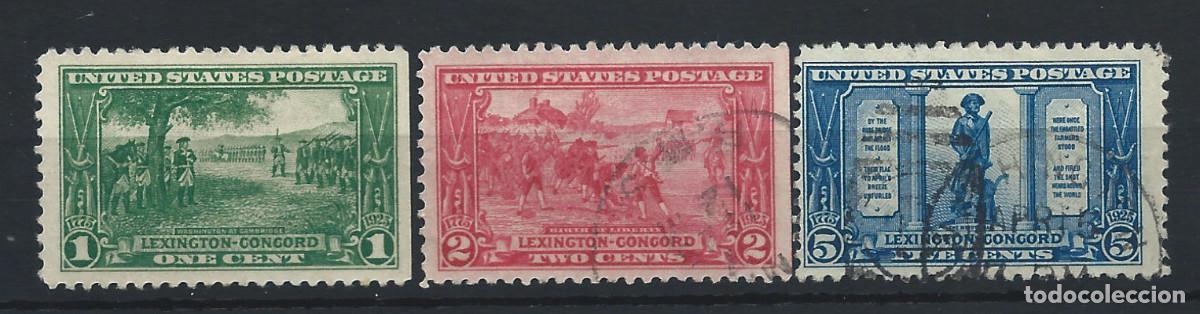 Sellos: &Eacute;tats-Unis N&deg;260/62 Obl (FU) 1925 - Guerre d'Ind&eacute;pendance