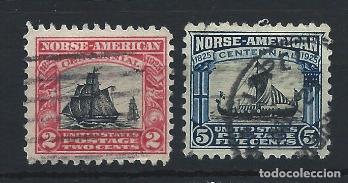 Sellos: &Eacute;tats-Unis N&deg;263/64 Obl (FU) 1925 - &Eacute;migrants Norv&eacute;giens &rdquo;Bateaux&rdquo;