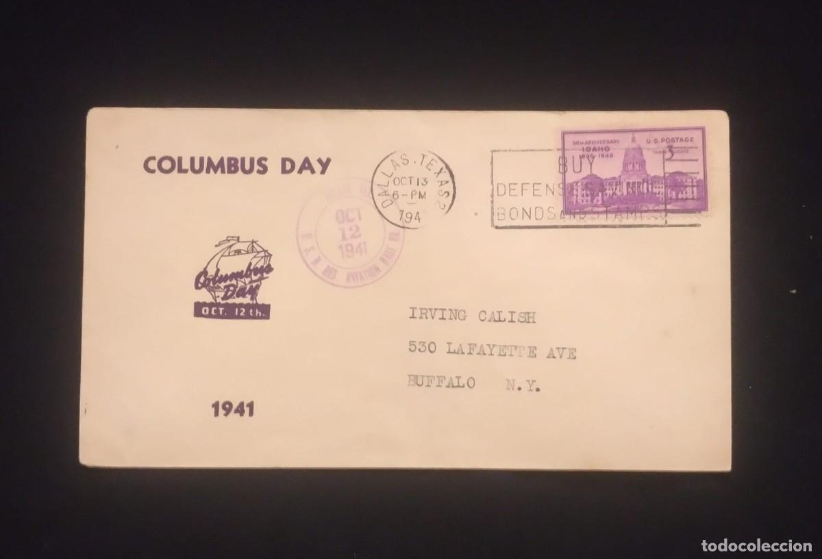 Sellos: TS) 1941 UNITED STATES, FDC, CANCELLATION SLOGAN,WITH THE 50TH ANNIVERSARY OF IDAHO'S STATEHOOD,VF.