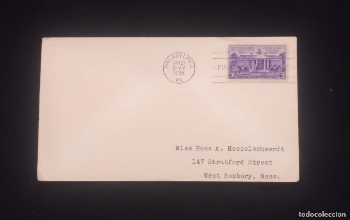 Sellos: TS) 1941 UNITED STATES, FDC, COMMEMORATES THE RATIFICATION OF THE UNITED STATES CONSTITUTION,VF.