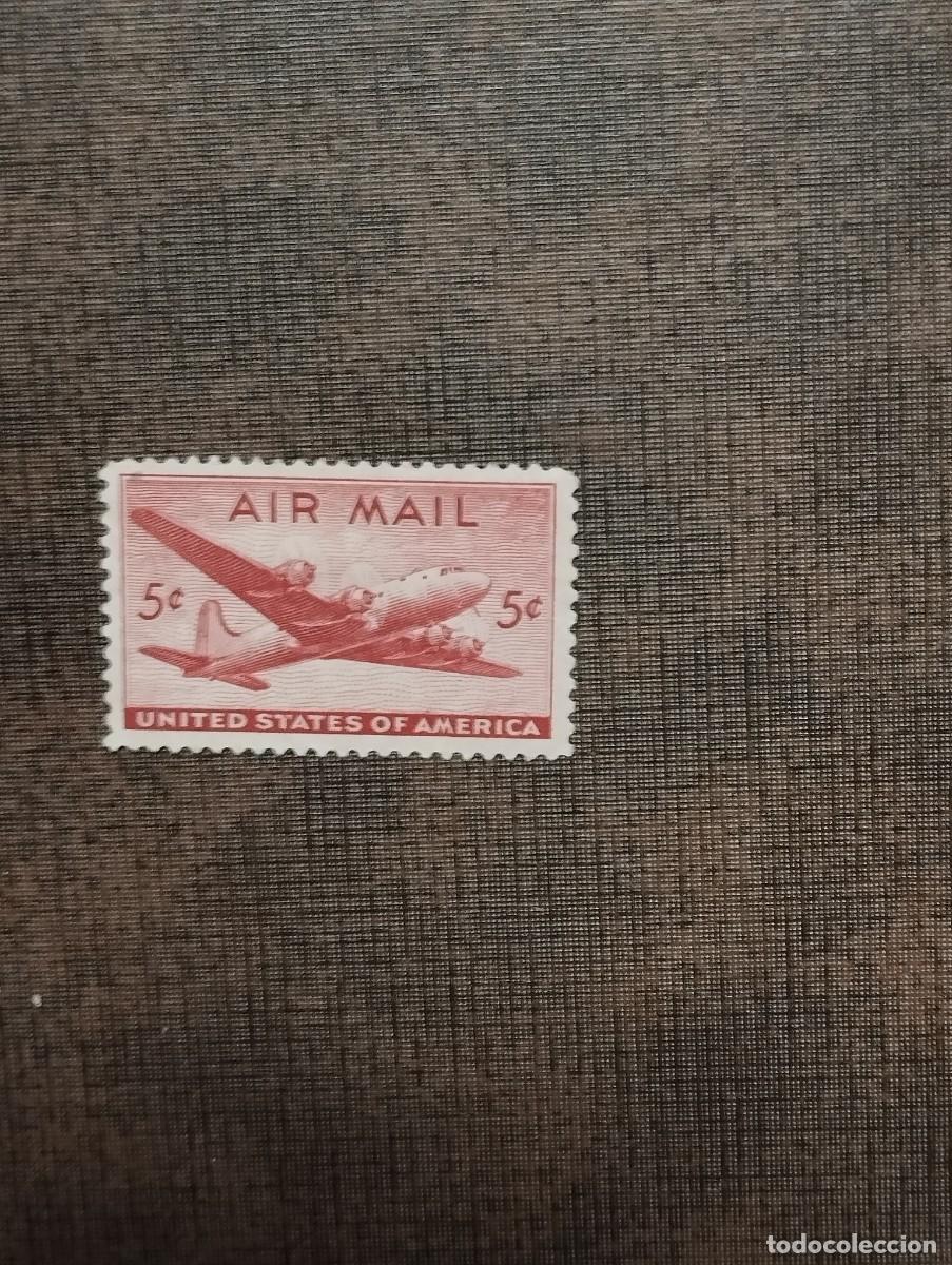 Sellos: 22/8/26. Estados Unidos. Correo a&eacute;reo. 5c en usado