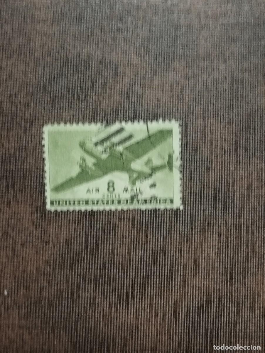 Sellos: 22/8/26. Estados Unidos. Correo a&eacute;reo.8c en usado
