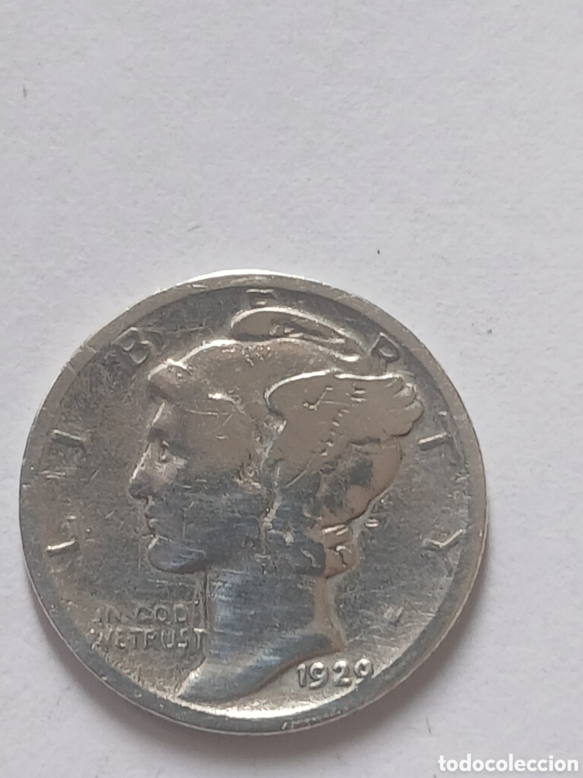 Sellos: Mercury Dime 1929 Plata 900 Liberty Cabeza Alada Estados Unidos