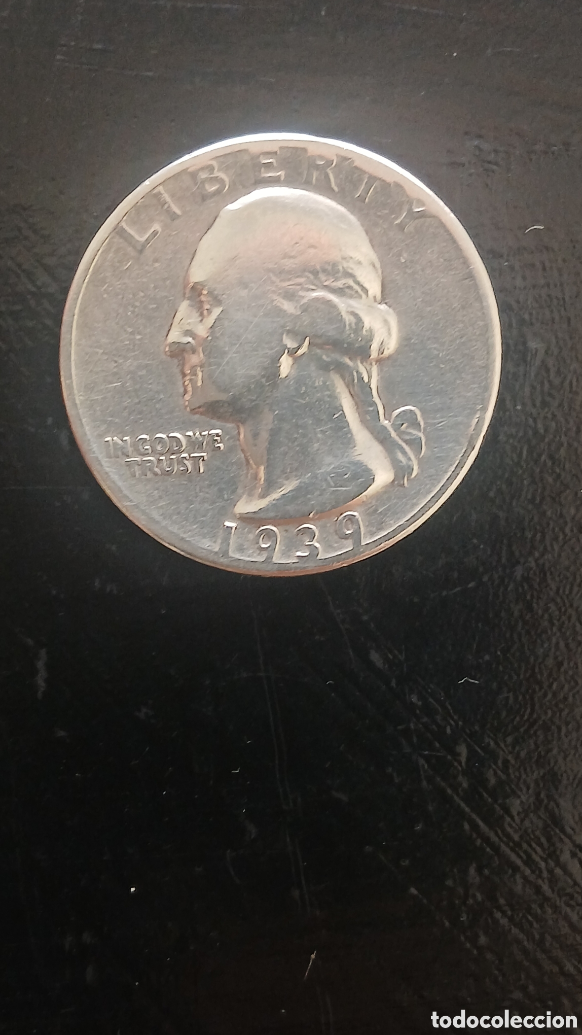 Sellos: Cuarto de D&oacute;lar Washington - 1939.PLATA.0.900