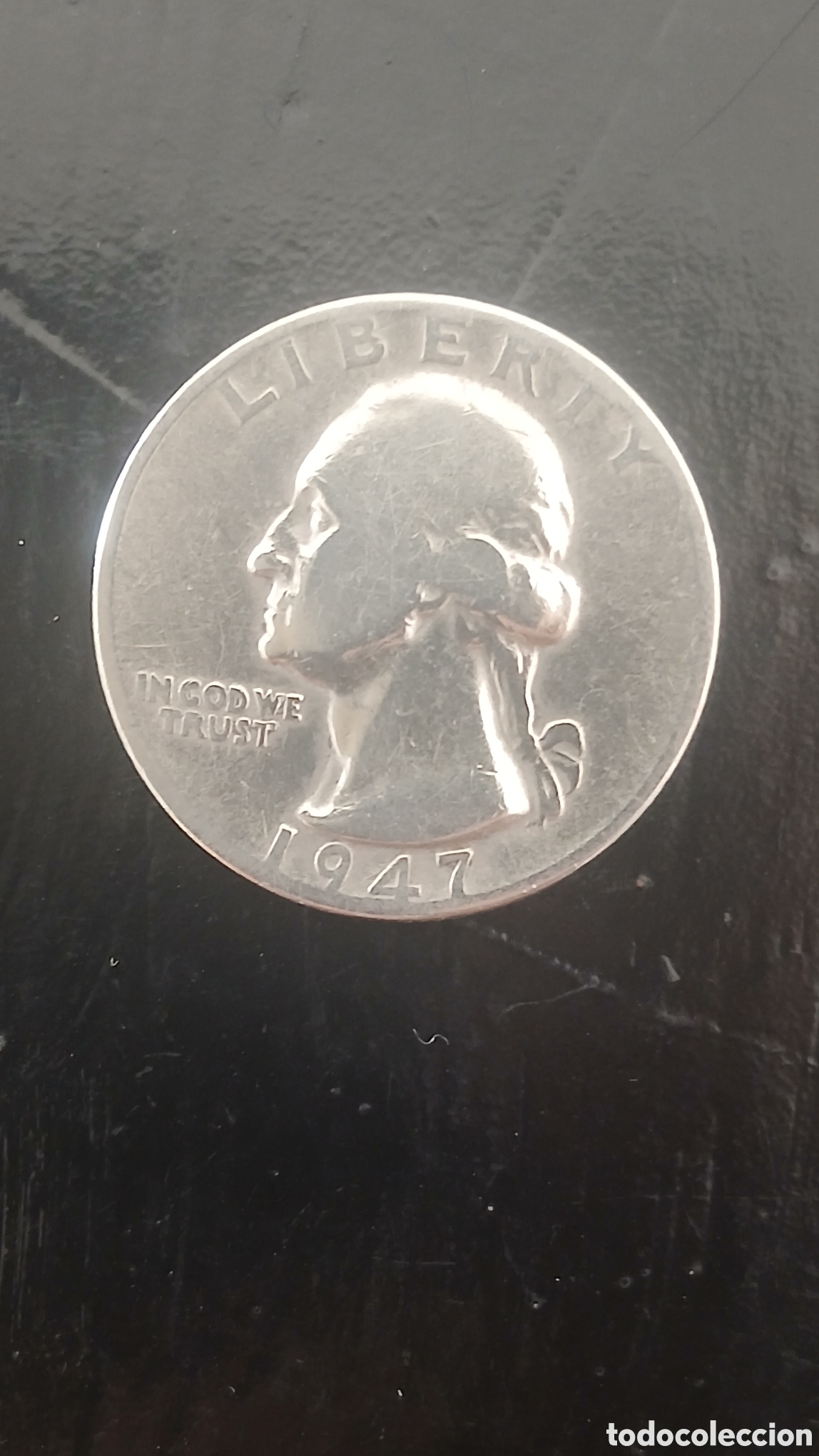 Sellos: uarto de D&oacute;lar Washington - 1947.PLATA.0.900