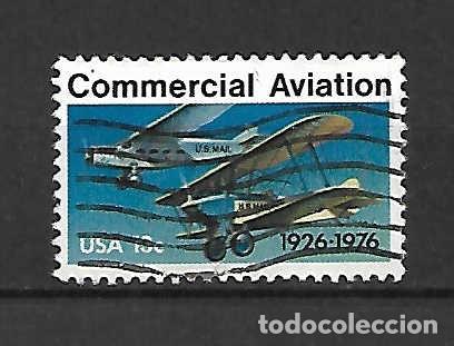 Sellos: Comercial Aviati&oacute;n, 50&ordm; Aniv&ordm;. EE.UU. , sello a&ntilde;o 1976