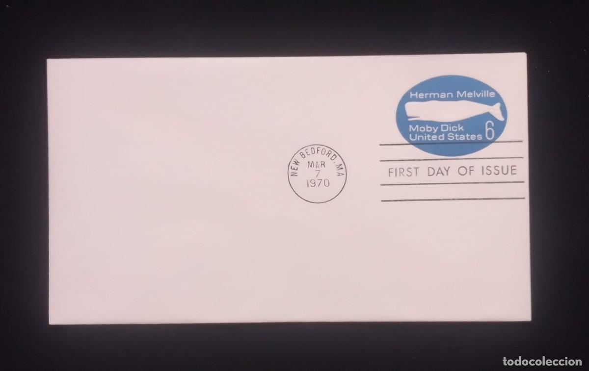 Sellos: TS) 1970 UNITED STATES, FDC,COMMEMORATES THE WRITER HERMAN MELVILLE AND HIS WORK MOBY DICK.