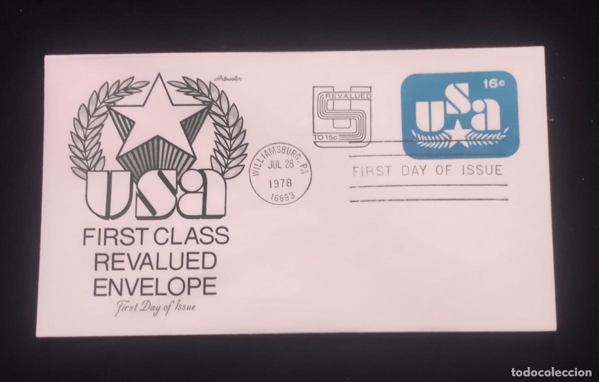 Sellos: TS) 1978 UNITED STATES,FDC,FIRST CLASS REVALUED ENVELOPE.