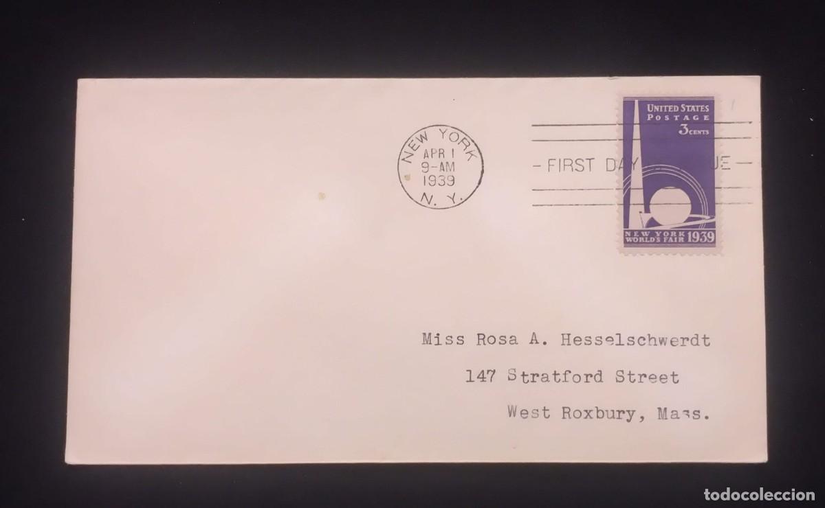 Sellos: TS) 1939 UNITED STATES,FDC,WITH THE INAUGURATION OF THE NEW YORK WORLD'S FAIR.