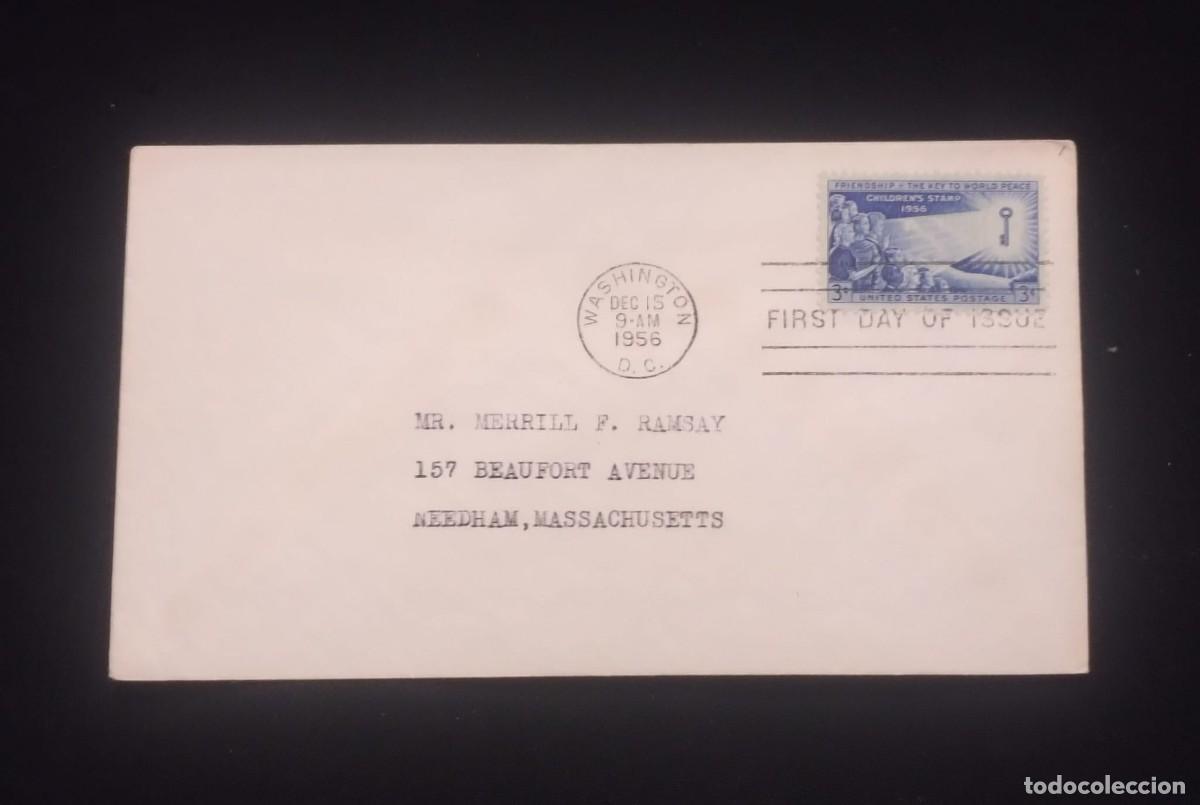 Sellos: TS) 1956 UNITED STATES,FDC,CHILDREN'S STAMP.