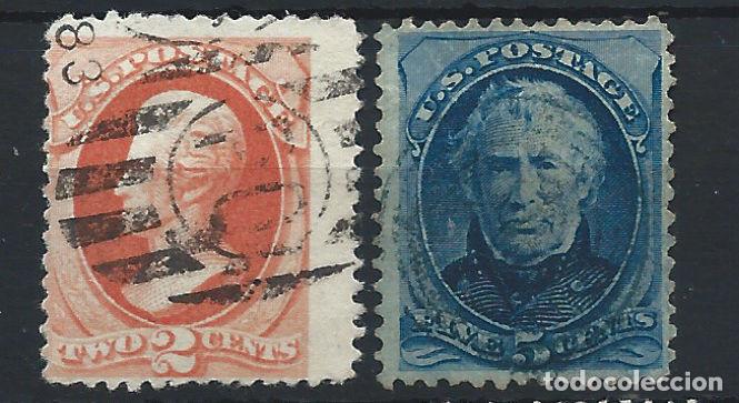 Briefmarken: &Eacute;tats-Unis N&deg;58/59 Obl (FU) 1875 - A. Jackson et Zachary Taylor