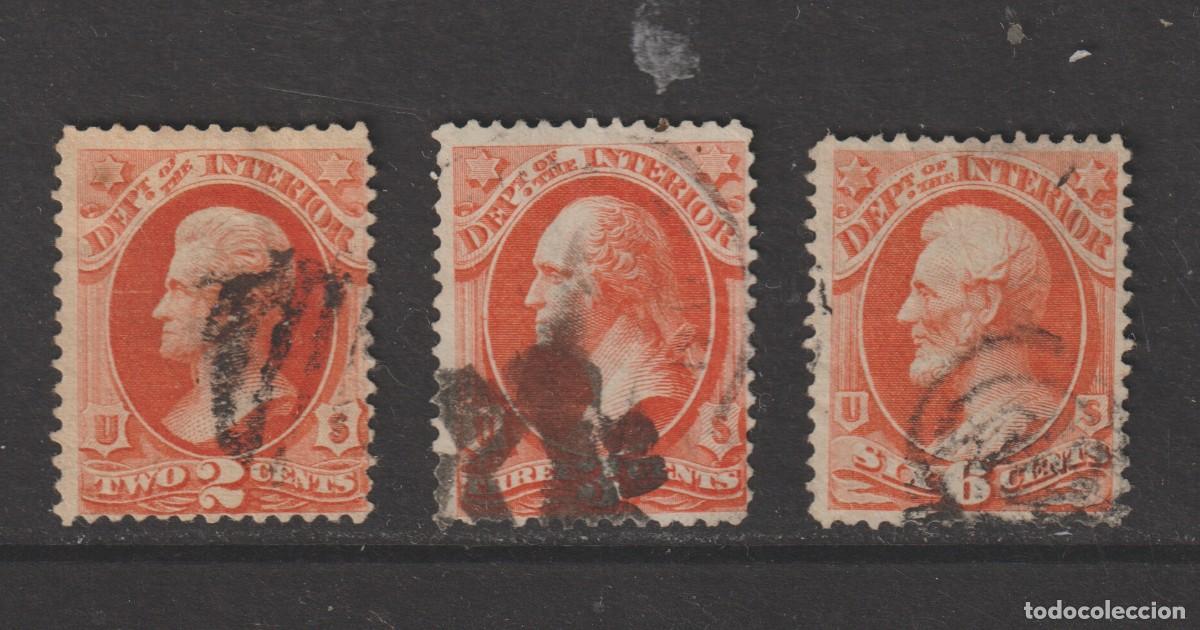 Sellos: Etats Unis USA 1873 - Service Inrterieur Yvert 37/39 usado