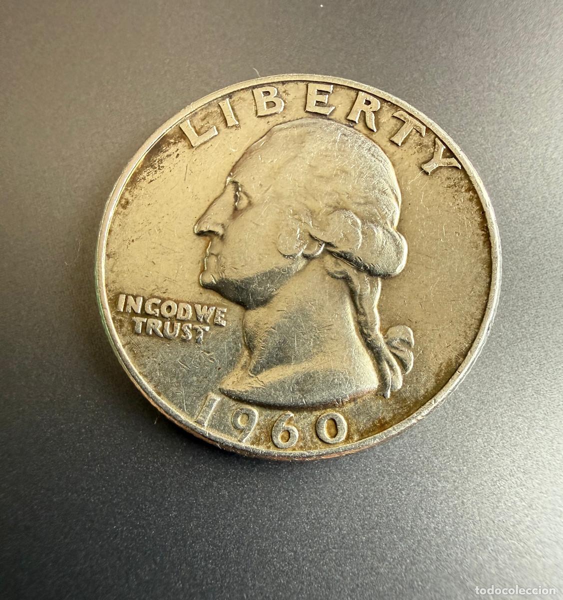 Sellos: 1/4 D&oacute;lar 1960-D Washington Quarter Plata Estados Unidos