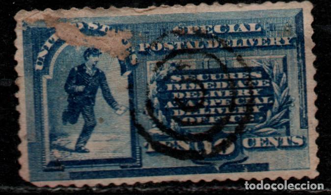 Sellos: ESTADOS UNIDOS IVERT ENTREGA ESPECIAL N&ordm; 1 (A&Ntilde;O 1885), CARTERO, USADO