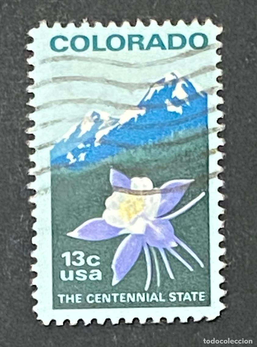 Sellos: Francobollo USA 1976 Colorado Centennial State 13c Usato Filatelia - US Postal Service