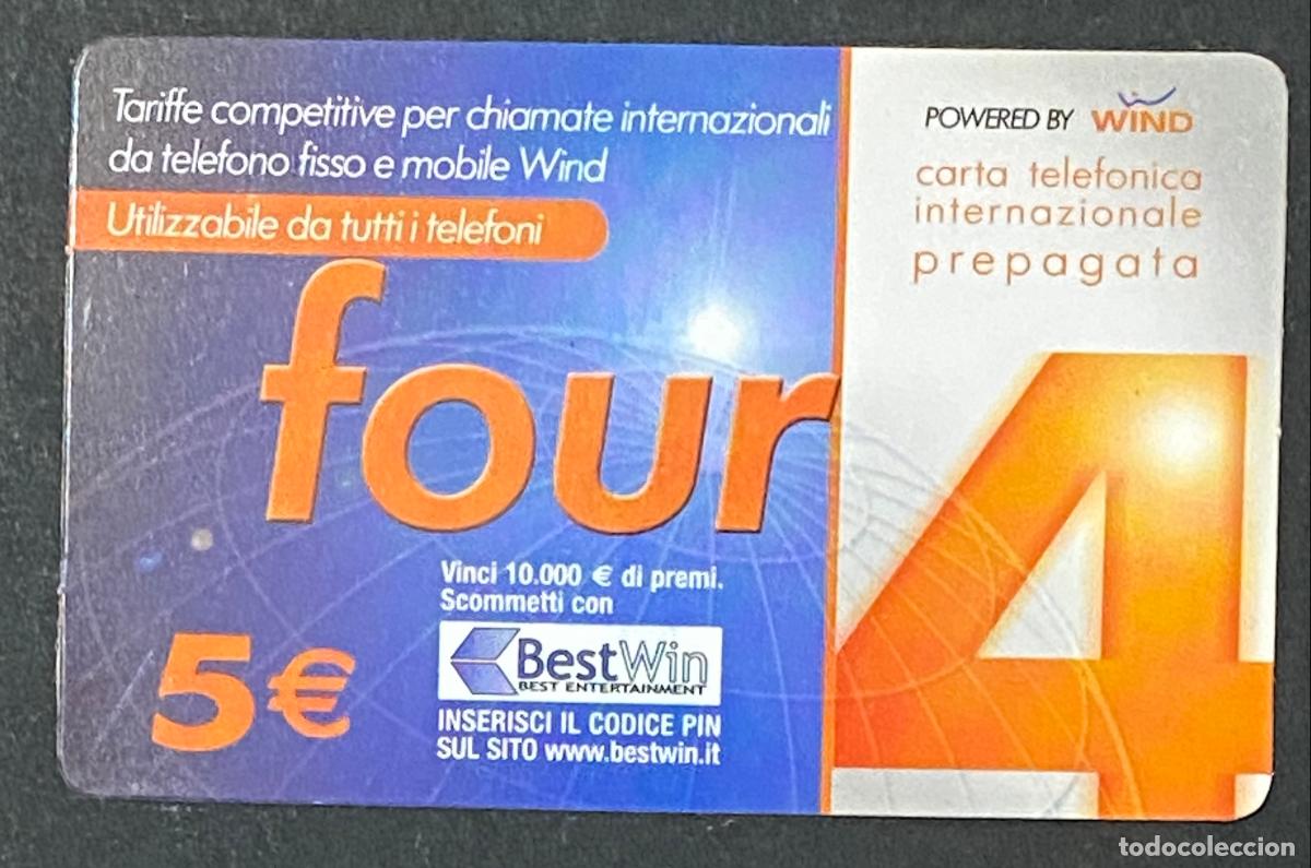 Sellos: Scheda Telefonica Wind Four 4 BestWin 5 Euro Usata 2008 - Wind