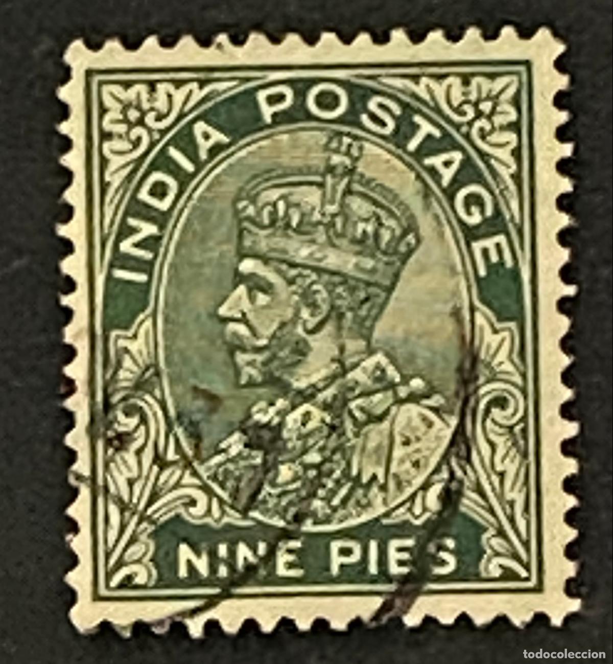 Sellos: Francobollo India Britannica 1931 Re Giorgio V 9 Pies Nine Pies Usato - India Post
