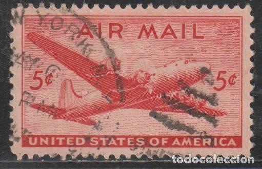 Sellos: ESTADOS UNIDOS // YVERT 33 AEREO // 1946 ... USADO
