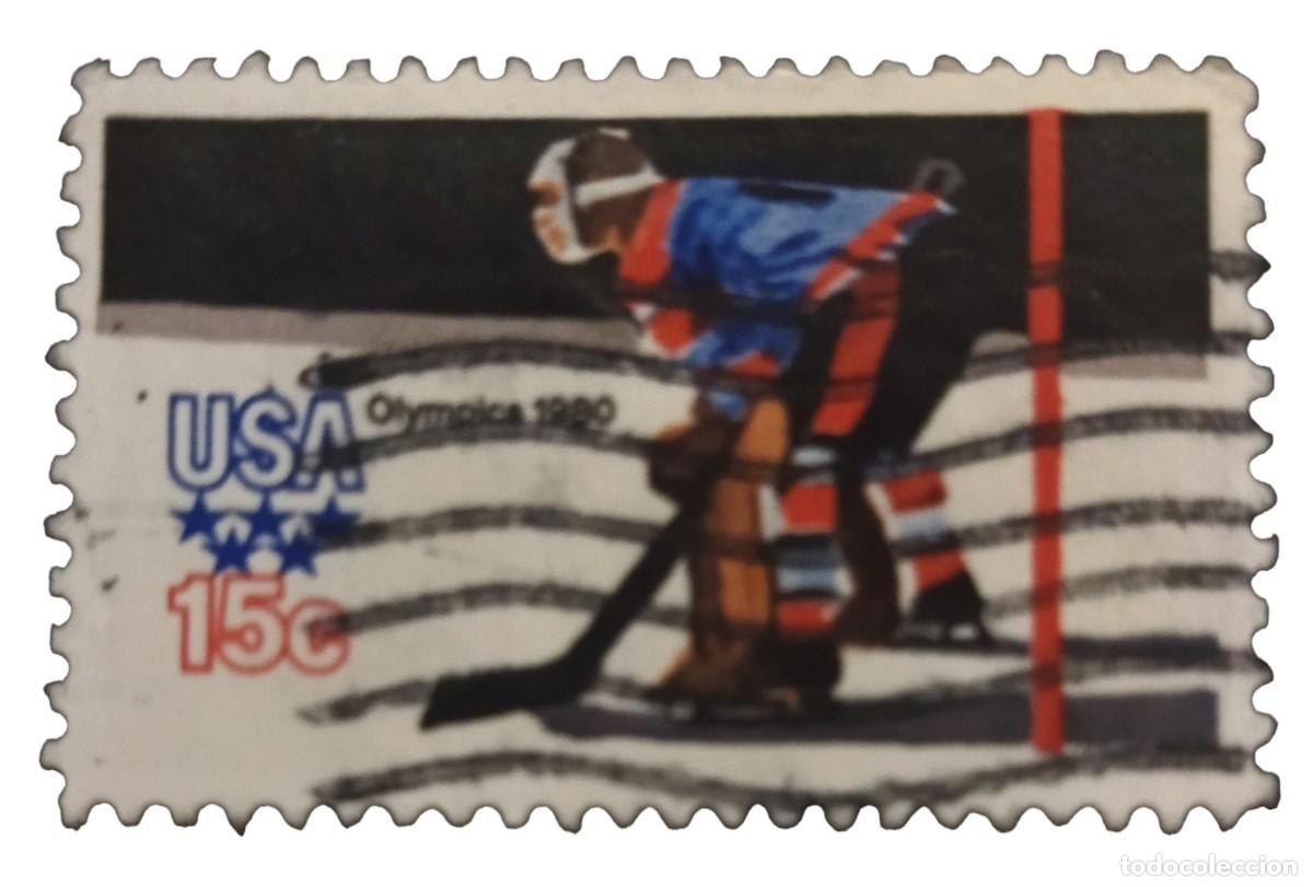 Sellos: ESTADOS UNIDOS 1980 Juegos Ol&iacute;mpicos de Invierno. Lake Placid&acute;80. USADO.
