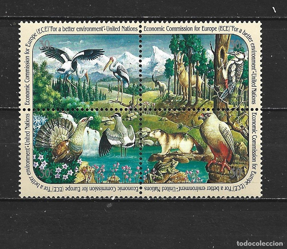 Sellos: NACIONES UNIDAS NUEVA YORK YVERT NUM. 584/587 ** SERIE COMPLETA SIN FIJASELLOS