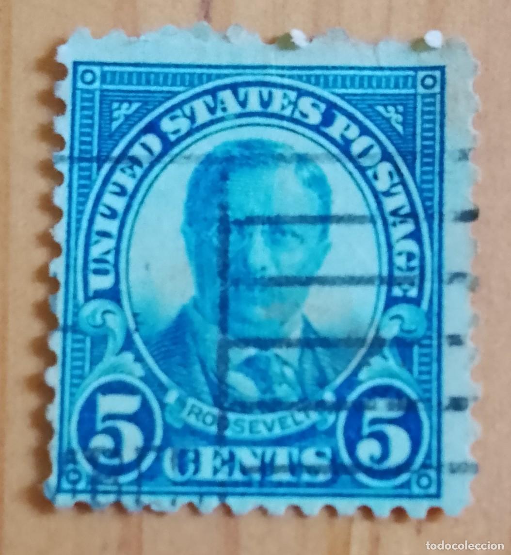 Sellos: EEUU - V/F 5 CENTS - A&Ntilde;O 1922 - PRESIDENTE: TEODORE ROOSEVELT