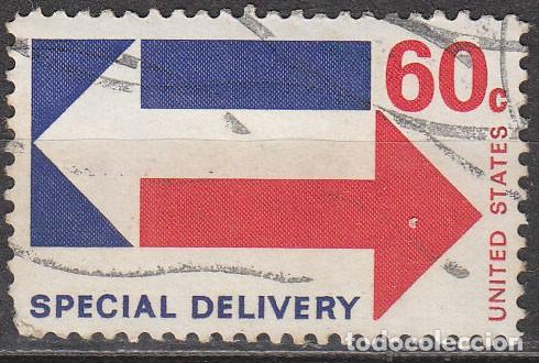 Sellos: ESTADOS UNIDOS IVERT E N&ordm;18, ESPECIAL DELIVERY, USADO