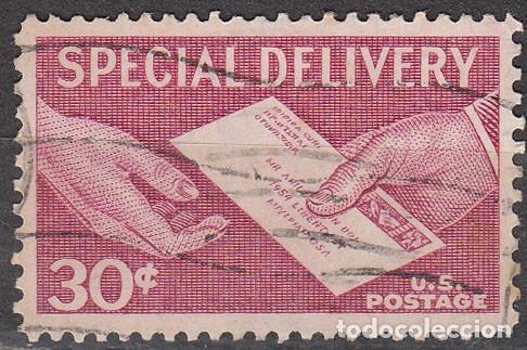 Sellos: ESTADOS UNIDOS IVERT E N&ordm; 17 (A&Ntilde;O 1957) ,CARTA, ENTREGA ESPECIAL, SPECIAL DELIVERY, USADO