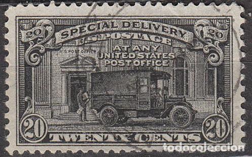 Sellos: ESTADOS UNIDOS IVERT E N&ordm; 14 (A&Ntilde;O 1925) ,CAMION POSTAL, ENTREGA ESPECIAL, SPECIAL DELIVERY, USADO