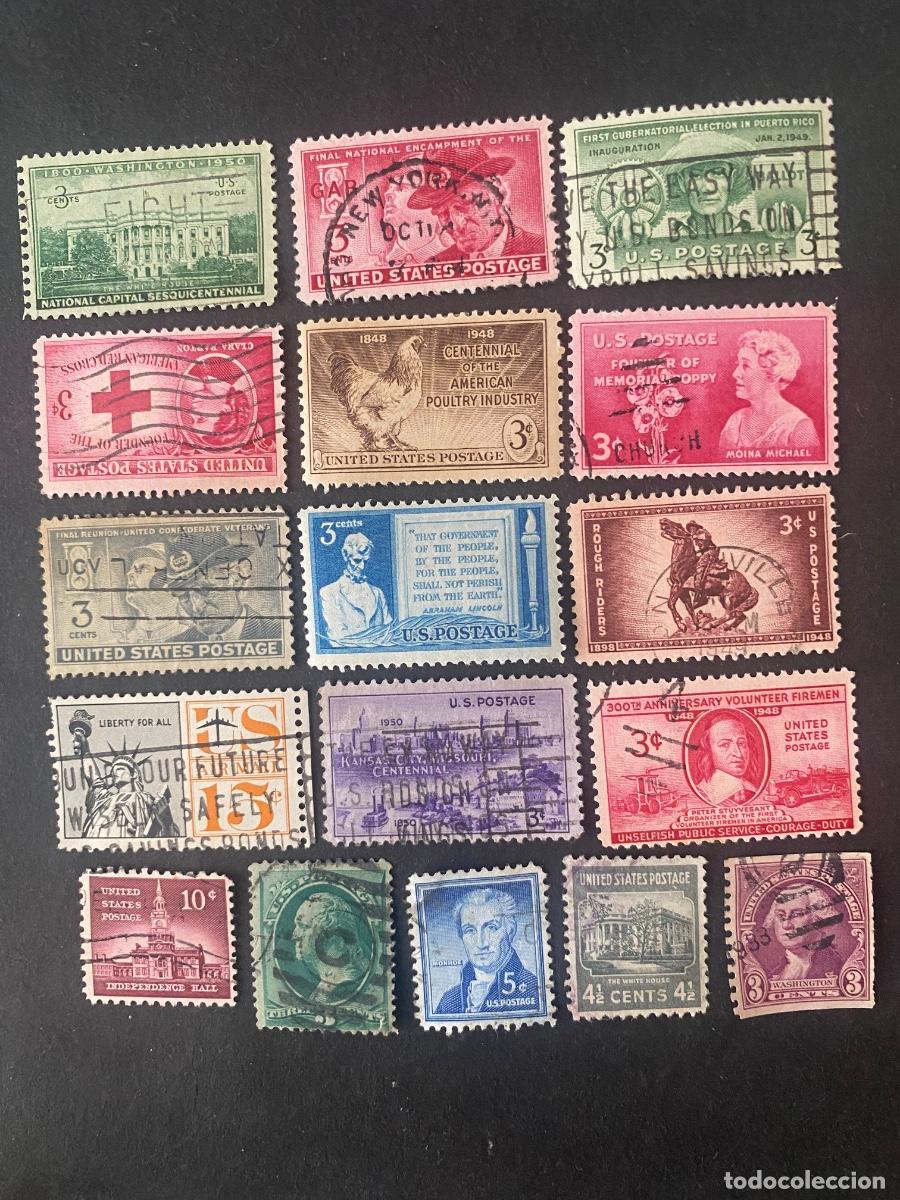 Briefmarken: Estados Unidos lote de sellos antiguos