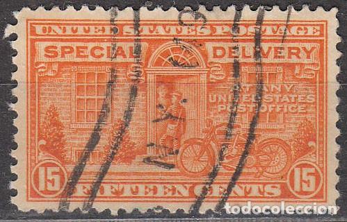 Sellos: ESTADOS UNIDOS IVERT E N&ordm; 10 (A&Ntilde;O 1925), CARTERO, ENTREGA ESPECIAL, SPECIAL DELIVERY, USADO