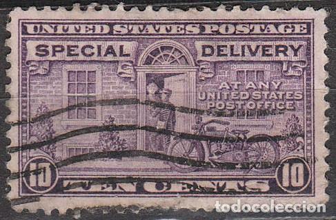 Sellos: ESTADOS UNIDOS IVERT E N&ordm; 9 (A&Ntilde;O 1922), CARTERO, ENTREGA ESPECIAL, SPECIAL DELIVERY, USADO