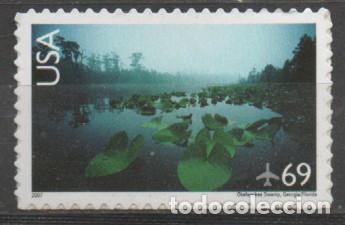 Sellos: ESTADOS UNIDOS IVERT AEREO N&ordm; 135, Pantano de Okefenokee, nuevo **