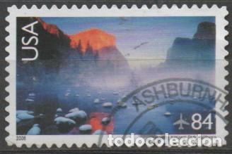 Sellos: ESTADOS UNIDOS IVERT AEREO N&ordm; 134, PARQUE NACIONAL DE YOSEMITE, USADO