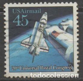 Sellos: Estados Unidos a&eacute;reo 115, Transbordador espacial entregando correo a la Estaci&oacute;n Espacial, USADO
