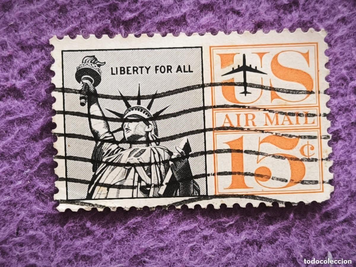 Sellos: Sello US Air Mail 15&cent; &ndash; Liberty For All, Estatua De La Libertad (USPS)