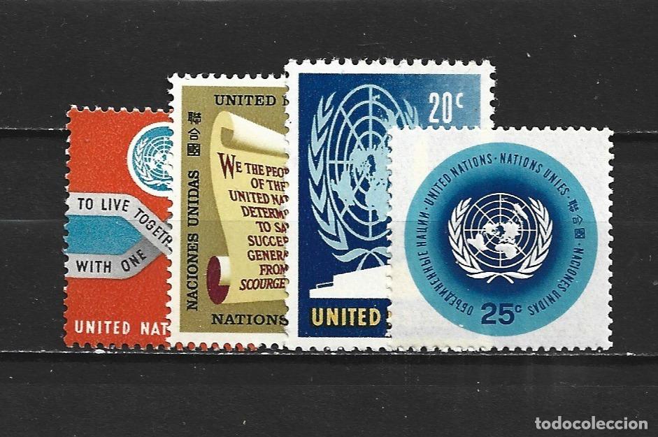 Sellos: NACIONES UNIDAS NUEVA YORK YVERT NUM. 141/144 ** SERIE COMPLETA SIN FIJASELLOS