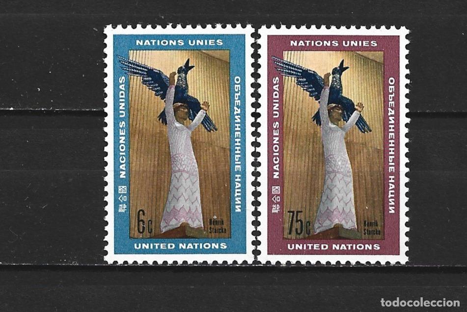 Sellos: NACIONES UNIDAS NUEVA YORK YVERT NUM. 177/178 ** SERIE COMPLETA SIN FIJASELLOS