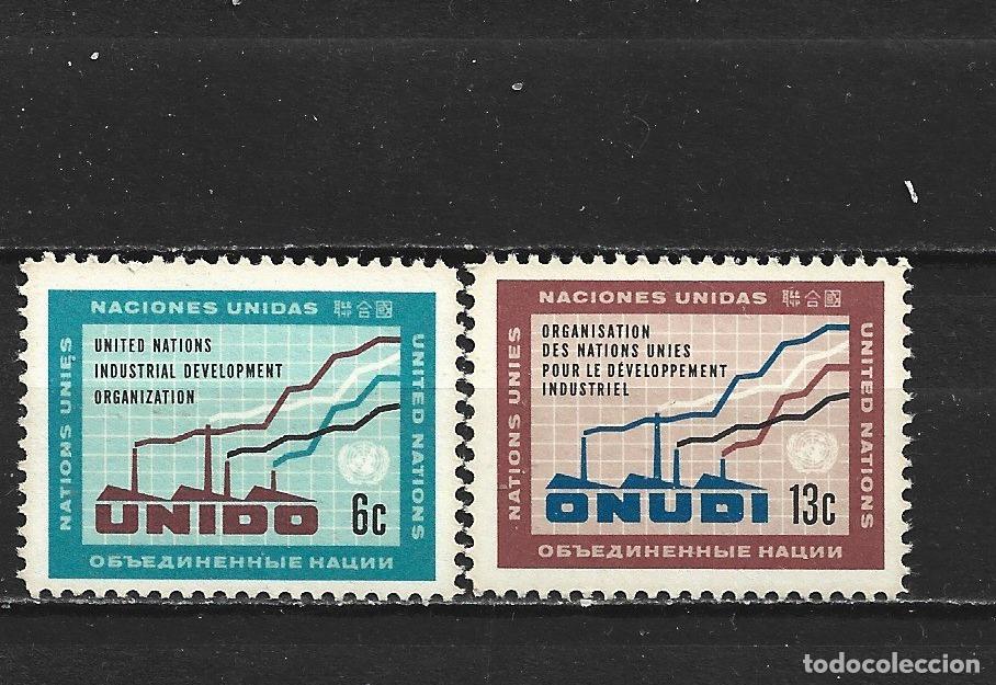 Sellos: NACIONES UNIDAS NUEVA YORK YVERT NUM. 179/180 ** SERIE COMPLETA SIN FIJASELLOS