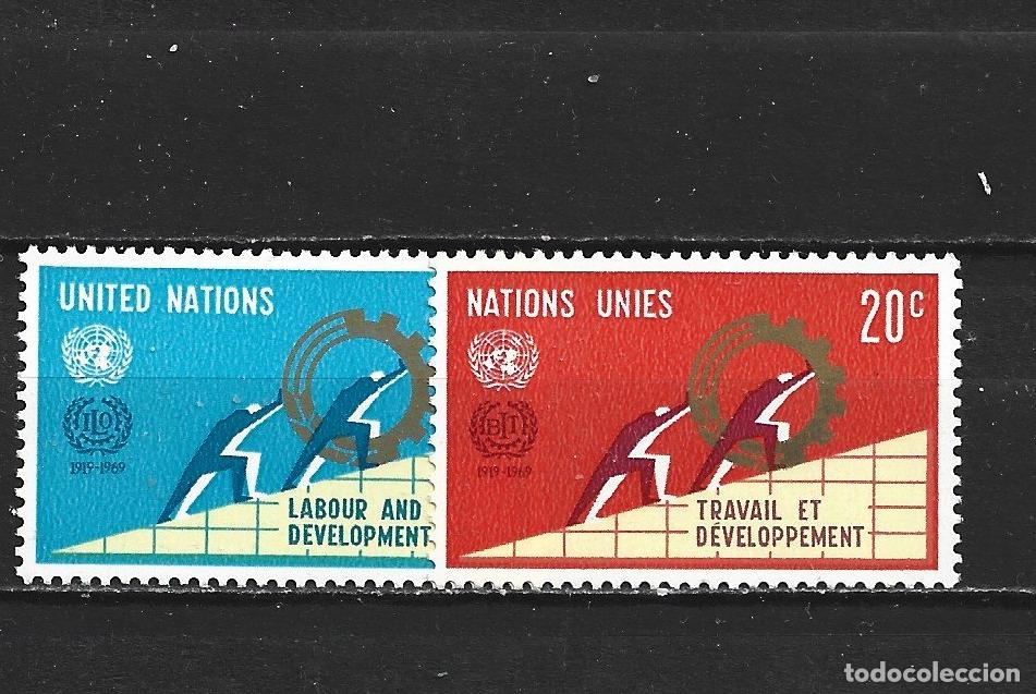 Sellos: NACIONES UNIDAS NUEVA YORK YVERT NUM. 193/194 ** SERIE COMPLETA SIN FIJASELLOS