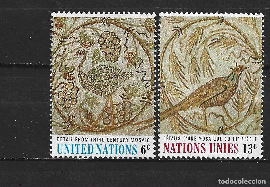 Sellos: NACIONES UNIDAS NUEVA YORK YVERT NUM. 195/196 ** SERIE COMPLETA SIN FIJASELLOS