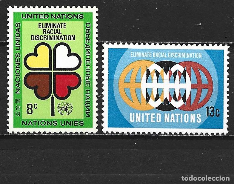 Sellos: NACIONES UNIDAS NUEVA YORK YVERT NUM. 213/214 ** SERIE COMPLETA SIN FIJASELLOS
