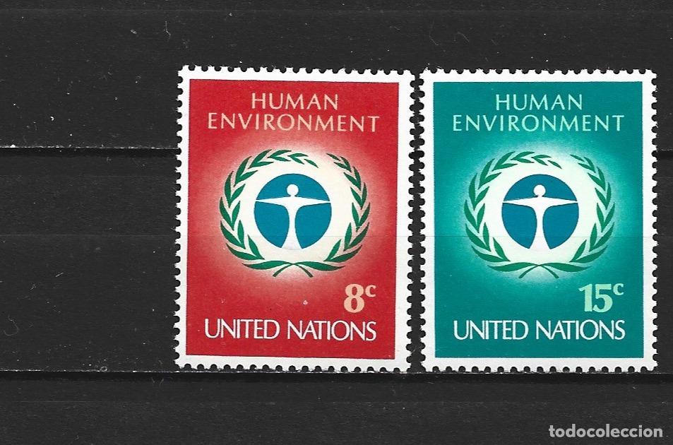 Sellos: NACIONES UNIDAS NUEVA YORK YVERT NUM. 222/223 ** SERIE COMPLETA SIN FIJASELLOS